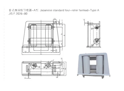 Guiacabos de cuatro rodillos estándar japonés tipo A 140-315