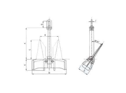 AC-14 SB HHP Anchor 75KG-30000KG